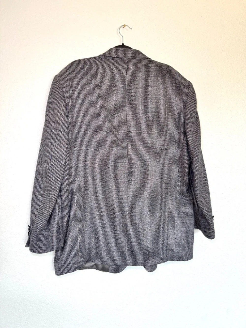 Men of Measure Sport Coat 50L Big & Tall Wool Gray Tweed Acadamia Old Money 90s